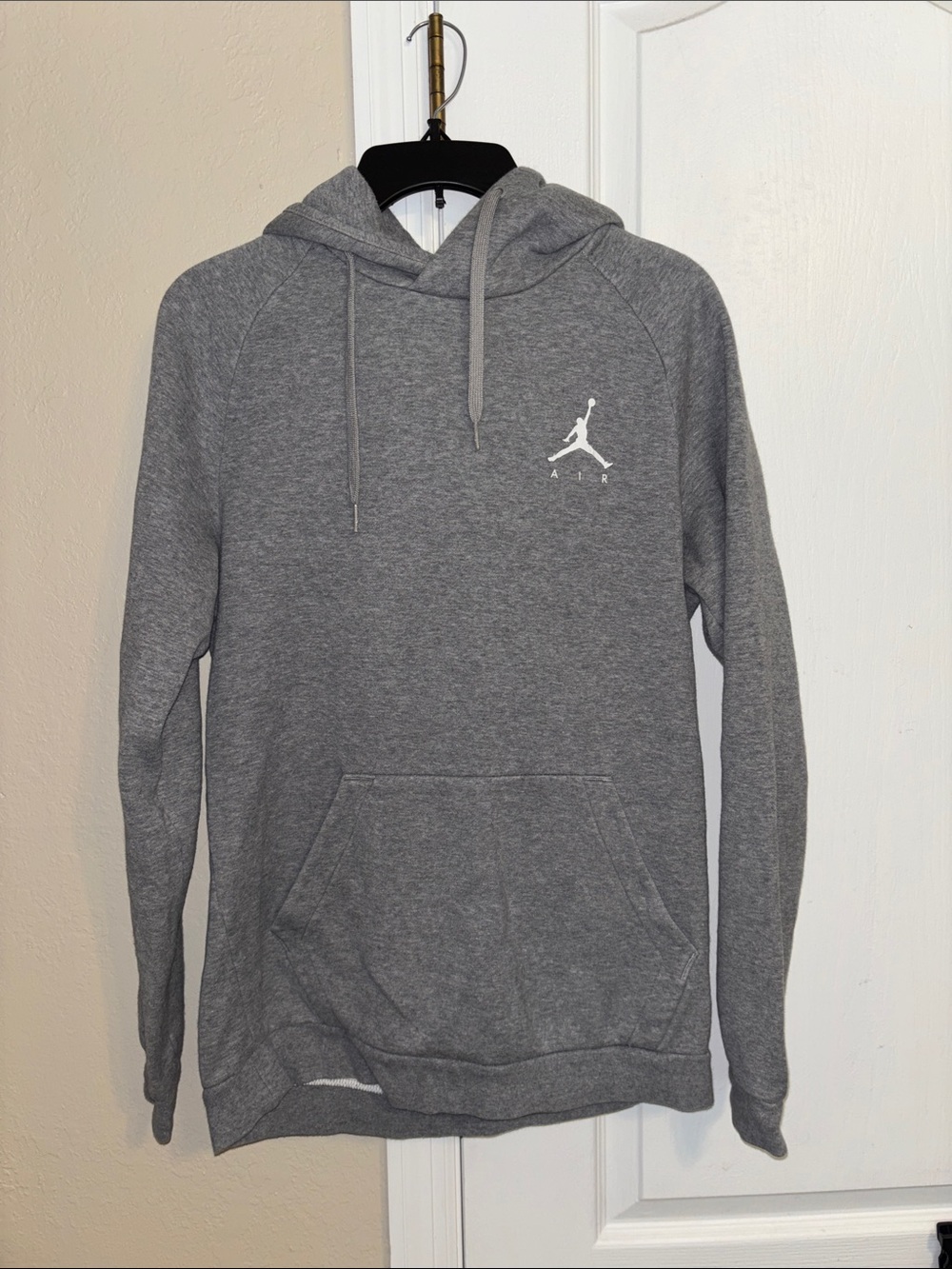 Jordan Gray Pullover Hoodie with White Jumpman Logo